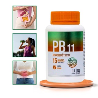 PB11 Probiótico 120 Cápsulas - 11 cepas e 15 bilhões de UFC de lactobacillus em Oferta na Shopee