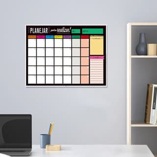 Quadro Lousa Planejador Mensal 40x60 Cm Metal lindo +2 ímãs e 1 caneta com borracha