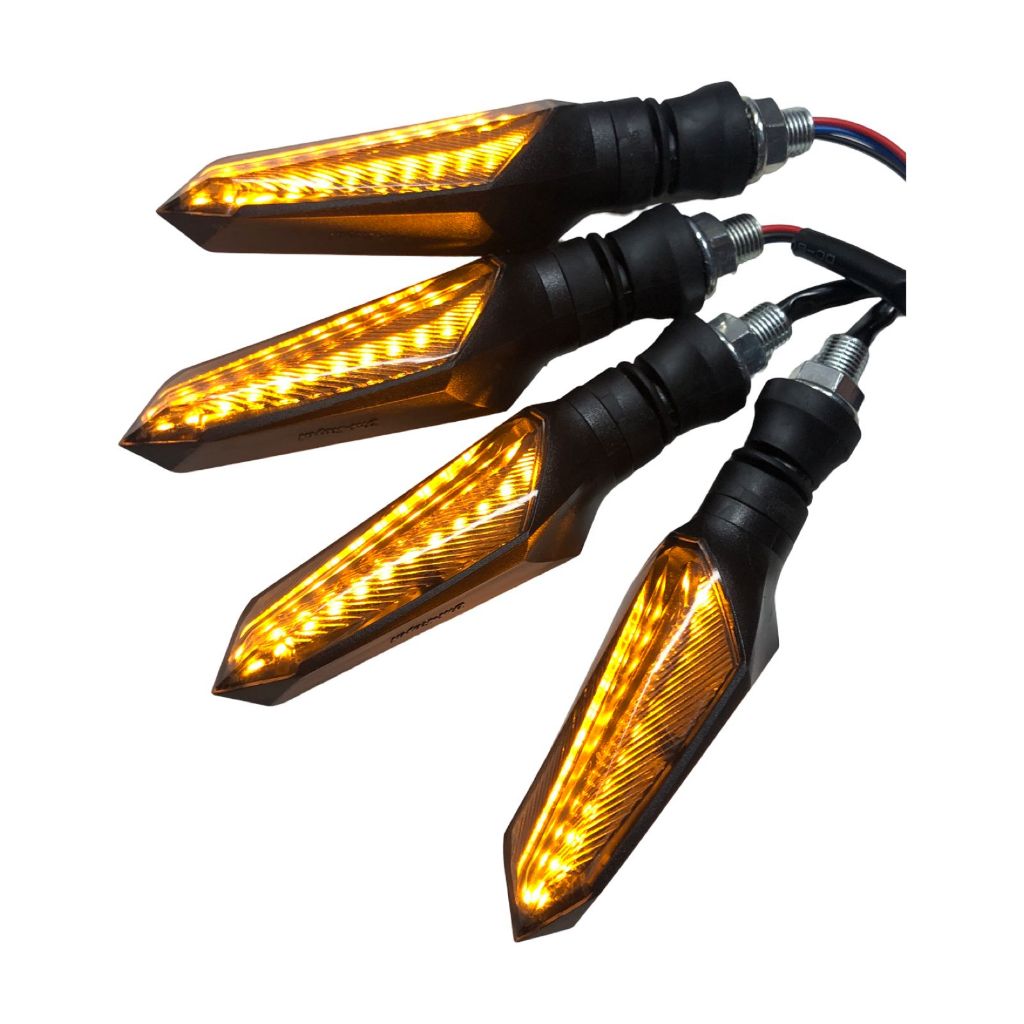 Pisca Led Sequencial Universal Lente Reta - Modelo Pentagonal