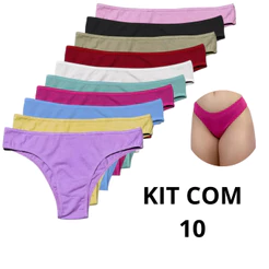 Kit Calcinha De Suede 100% Algodão Super confortável Tanga Basica