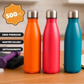 Garrafa Térmica 500ml Inox Parede Dupla com Tampa – Mantém Temperatura Antivazamento em Oferta na Shopee