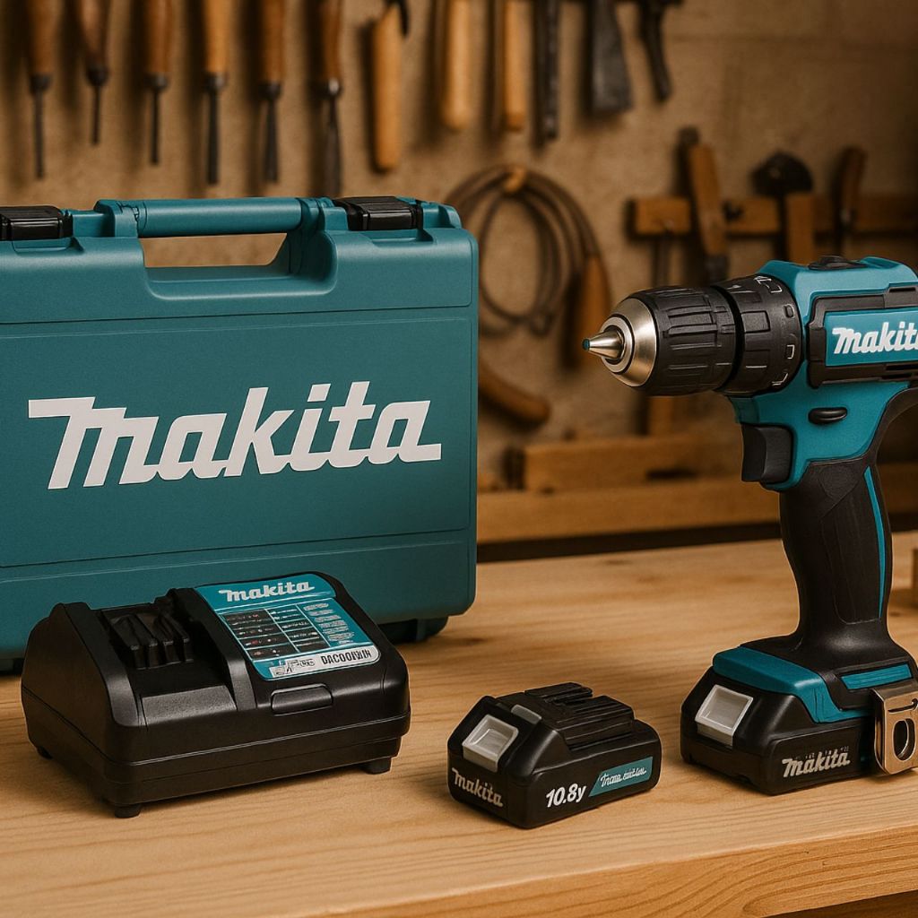 Kit Parafusadeira Furadeira HP333DWYX3 Makita e Bateria BL1016 e Maleta - Home & Living