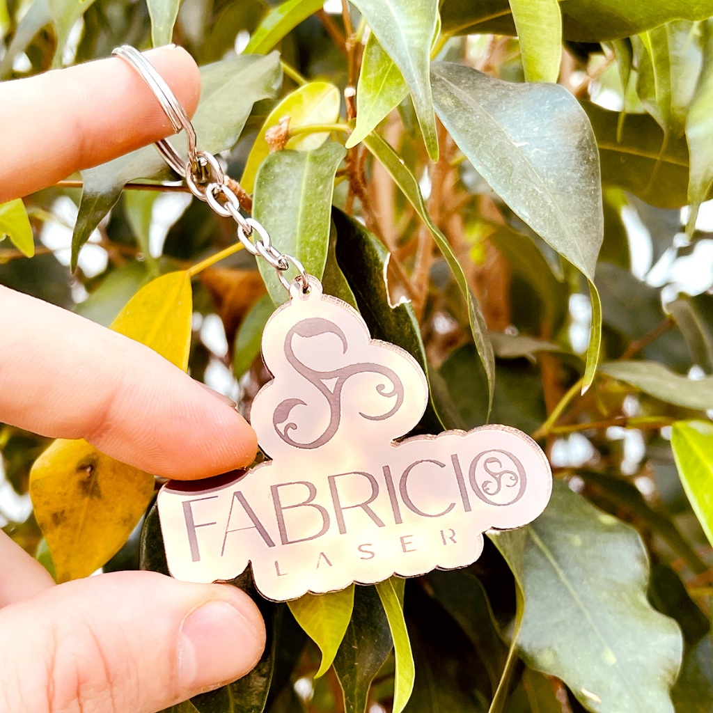 Chaveiros Personalizados Acrílico Espelhado Sua Logomarca Lembrancinhas Brindes