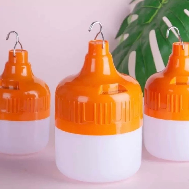 Lâmpada LED de Emergência Recarregável 20W LARANJA Iluminação Externa Confiável 3 Modos de Iluminação Ambientes