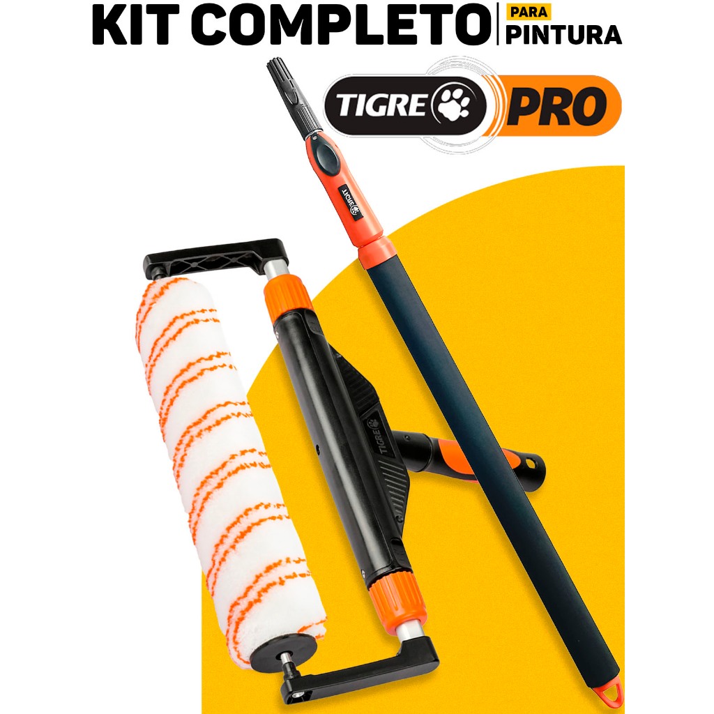 Kit Extensor 1,5 Metros + Rolinho 30cm Para Pintura Teto Parede Multiuso + Garfo Duplo Ajustável Tigre Pro	 em Oferta na Shopee