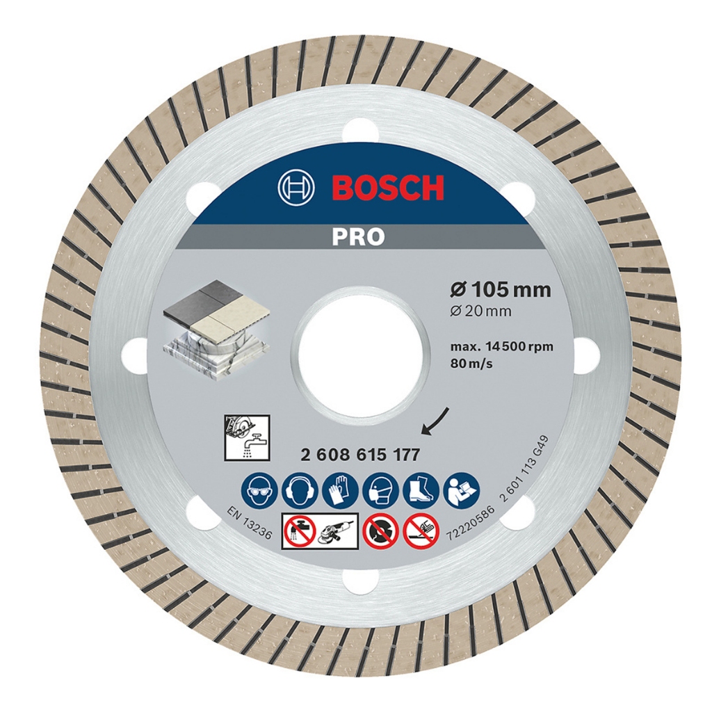 Disco Diamantado Turbo Porcelanato 105mm - Bosch em Oferta na Shopee