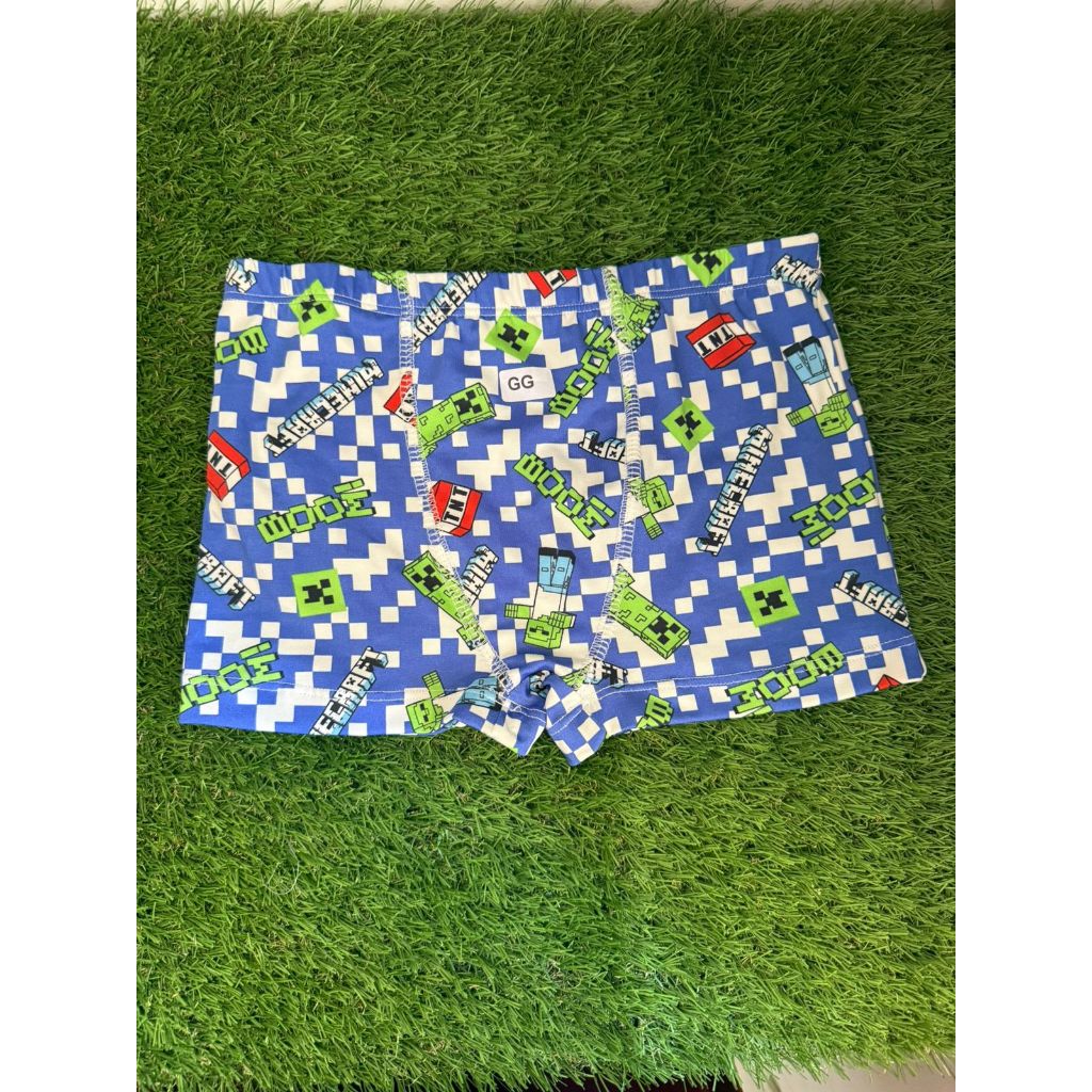 kit com 3 cuecas infantil boxer box estampada poliamida com forro em algodao