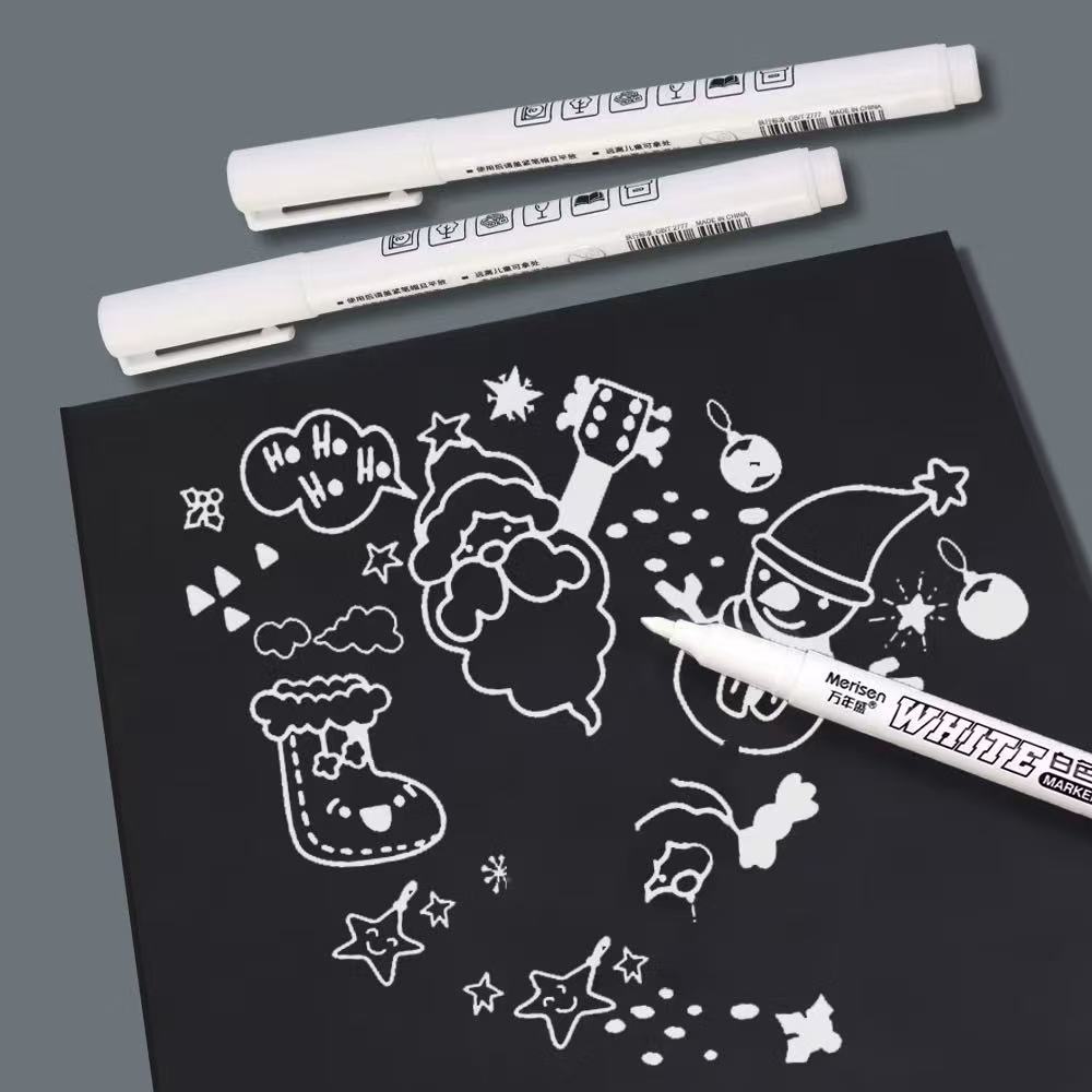 3 Caneta Branca Pinta Pneu Permanente Marcadora A Prova D'água - Retoque Lataria Tenis Reparos 5mm