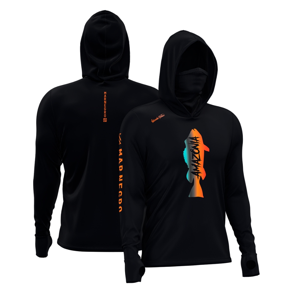 Camiseta de Pesca Masculina X-Protection 360 Poliamida By Eduardo Monteiro - Mar Negro