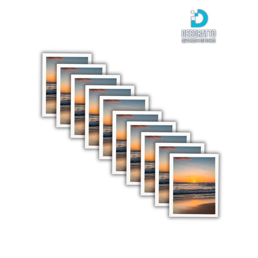 Kit 10 Porta Retrato 10x15 A6 Com Acetato Moldura Preta ou Branco Para Decoração e Fotos em Oferta na Shopee