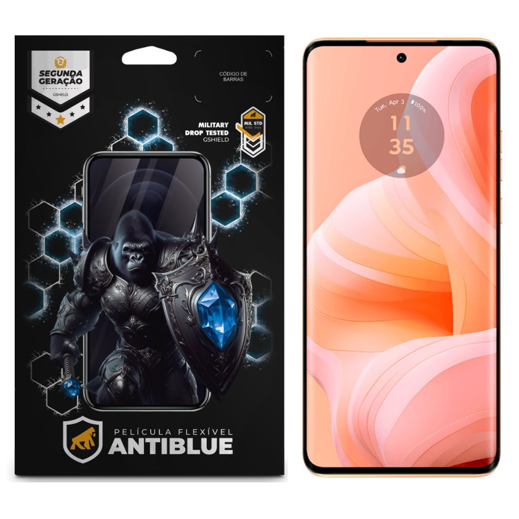 Película Protetora Anti Luz Azul Para Motorola Moto Edge 40 Neo 5G - Hydrogel AntiBlue - Gshield