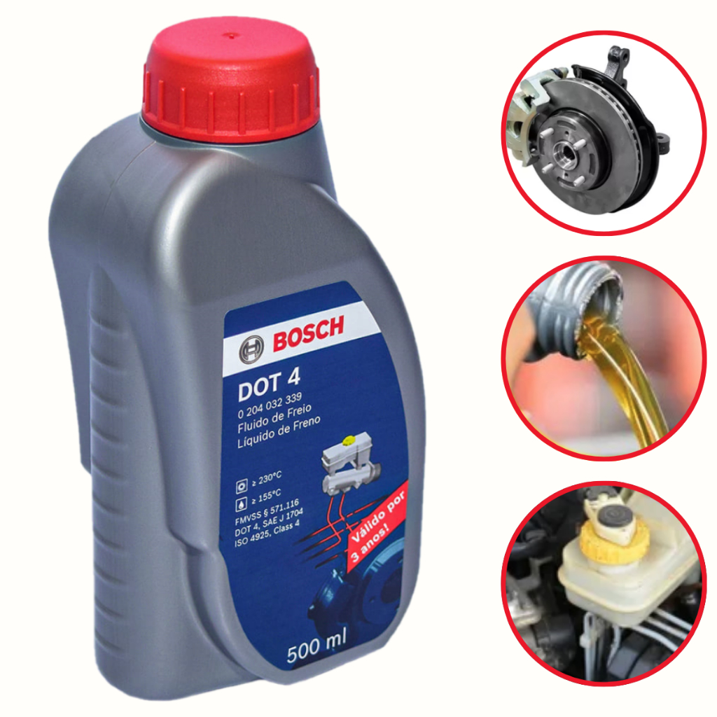 Fluido De Freio  Liquido De Freio 500Ml Dot4 Dot 4 Original Bosch Ff4300 em Oferta na Shopee