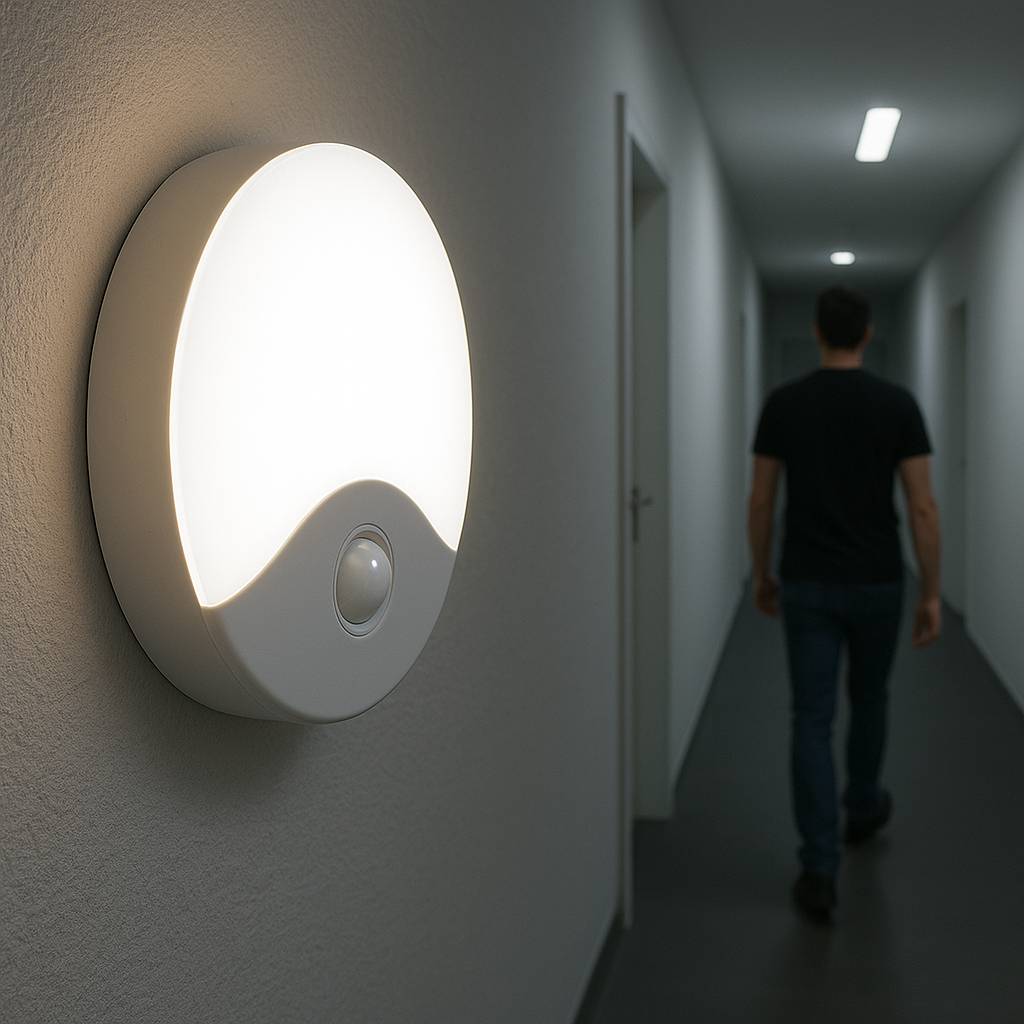 Arandela LED com Sensor de Presença 18W 6500K – Iluminação Automática e Segura para Áreas Internas e Externas
