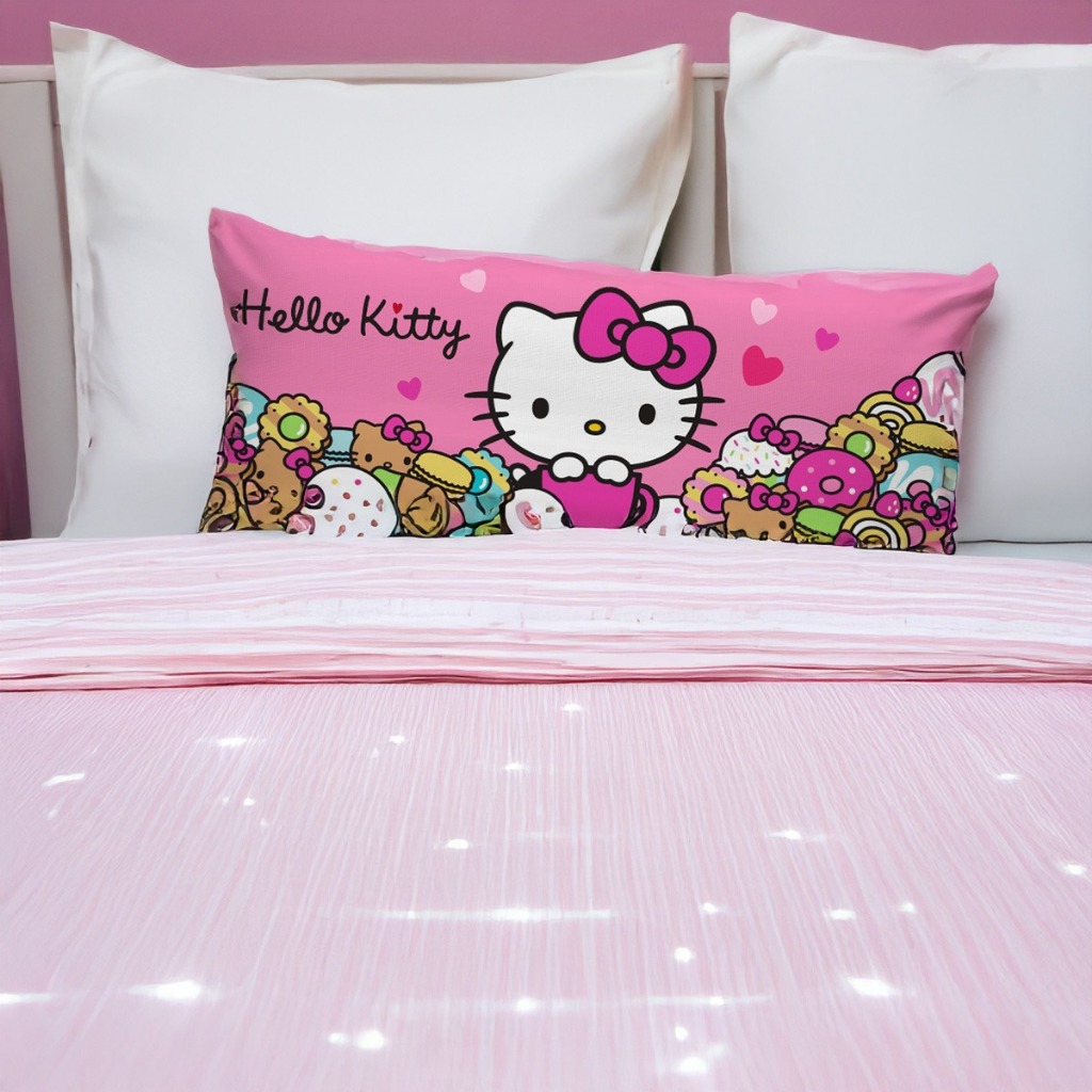 Travesseiro De Corpo + Fronha Xuxinho Fibra de Silicone Personalizado 0.90x0.30cm Hello Kitty,Kuromi em Oferta na Shopee