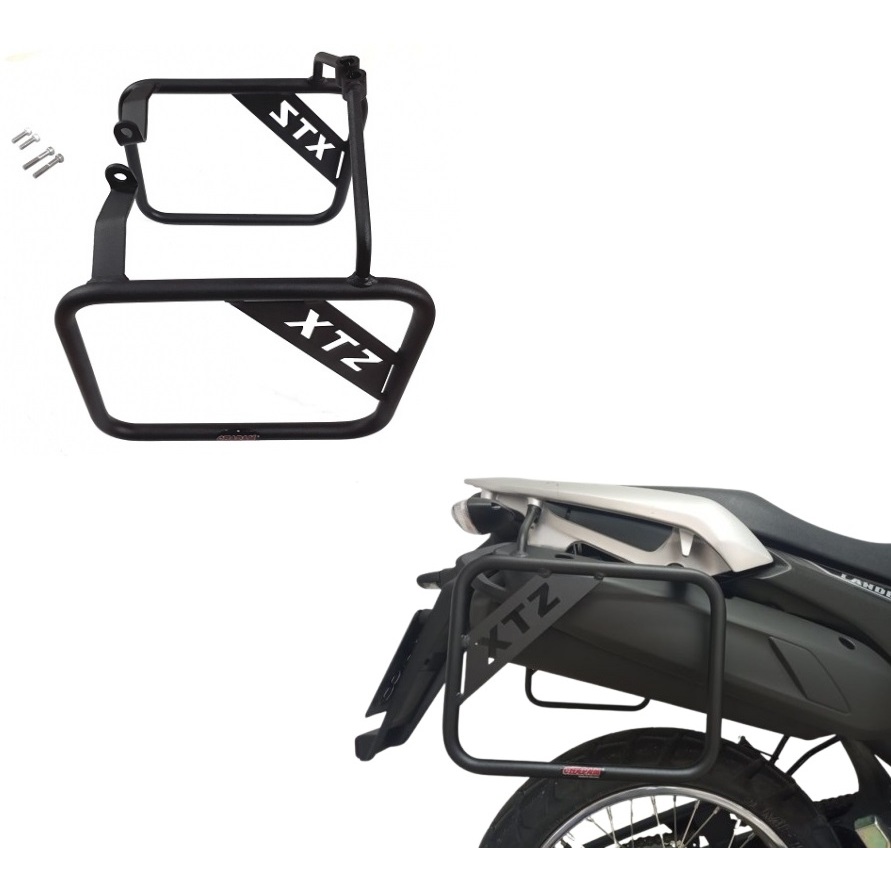 Suporte Afastador Alforge Chapam protetor traseiro Lander 250 2019 2020 2021 2022 2023 2024 2025 2026