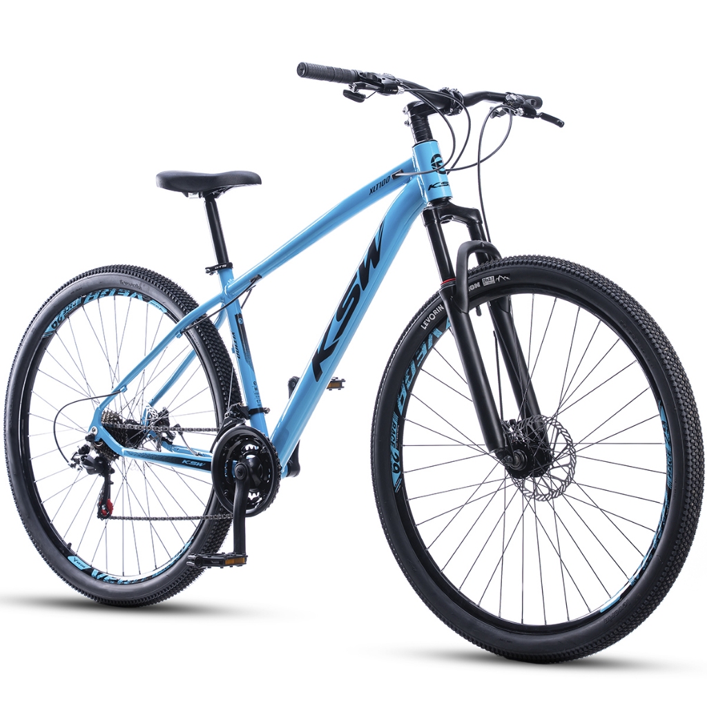 Bicicleta Bike Aro 29 Ksw 21 Velocidades Marcha Alumínio Xlt 100 Mtb Freio a disco suspensão MTB - Sports & Outdoors