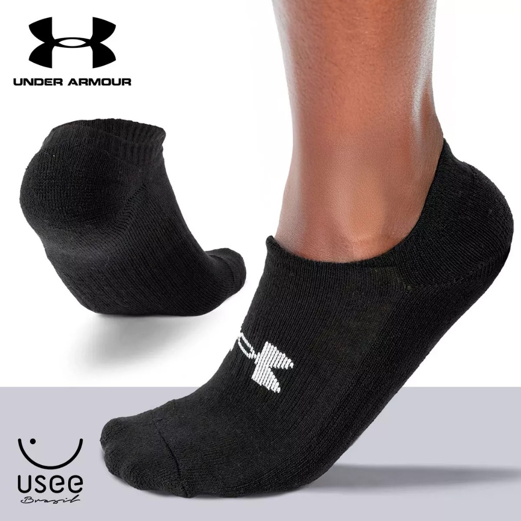 Detalhes do Kit 6 Pares de Meias Core Cotton Invisível Under Armour