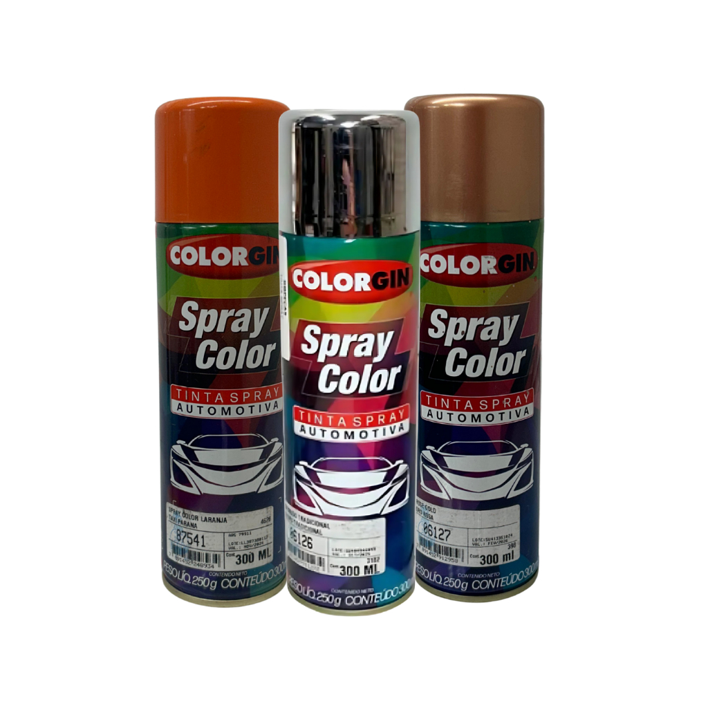 Tinta Spray Color Automotivo Colorgin 300ml Laran/Rose/Croma