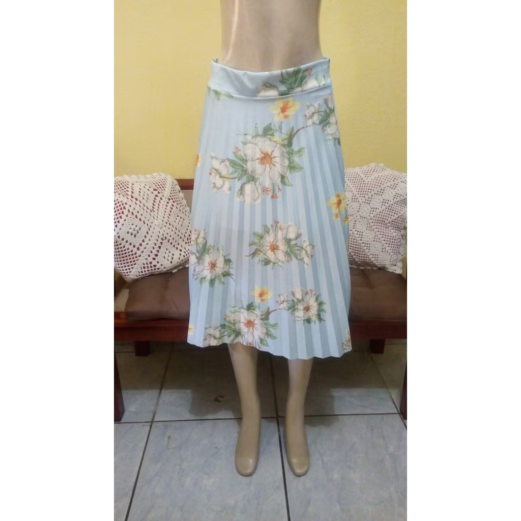 SAIA LONGA Midi Lisa /poliéster -moda evangélica- Saia Lisa-promoção-frete grátis-melhor preço Animal Print Onça estampa