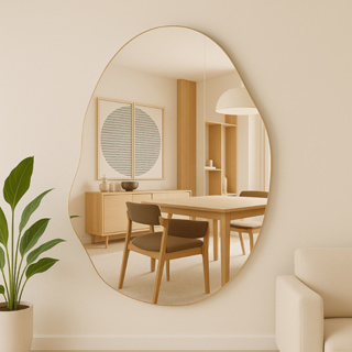 Espelho Lopazzi Organico Grande 90x60cm Decorativo Quarto Sala Banheiro Provador Pinterest em Oferta na Shopee