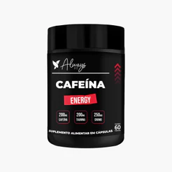 Cafeína Energy - Cafeína 200mg, Taurina e Cromo - 60 Cápsulas - 1 Unidade