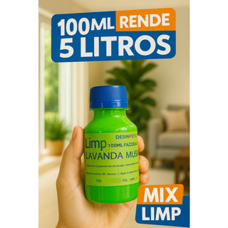 DESINFETANTE CONCENTRADO 100ML FAZ 5 LITROS FRAGRÂNCIA PROMOCIONAL em Oferta na Shopee