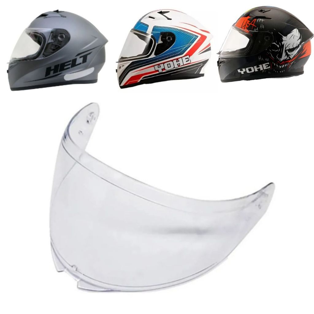 Viseira Cristal Capacete Helt Polar / Yohe Blade Antirrisco Injetada 2.2mm em Oferta na Shopee