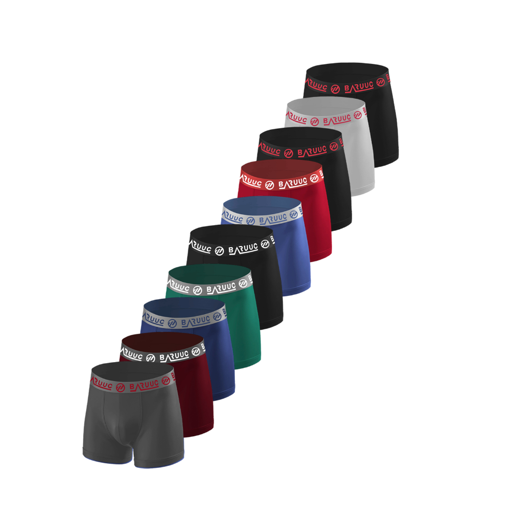Kit 10 Cuecas Boxer Plus Size Microfibra Masculinas Reforçadas Baruuc