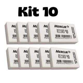 Kit 10 Borrachas Mercur 40 Branca em Oferta na Shopee