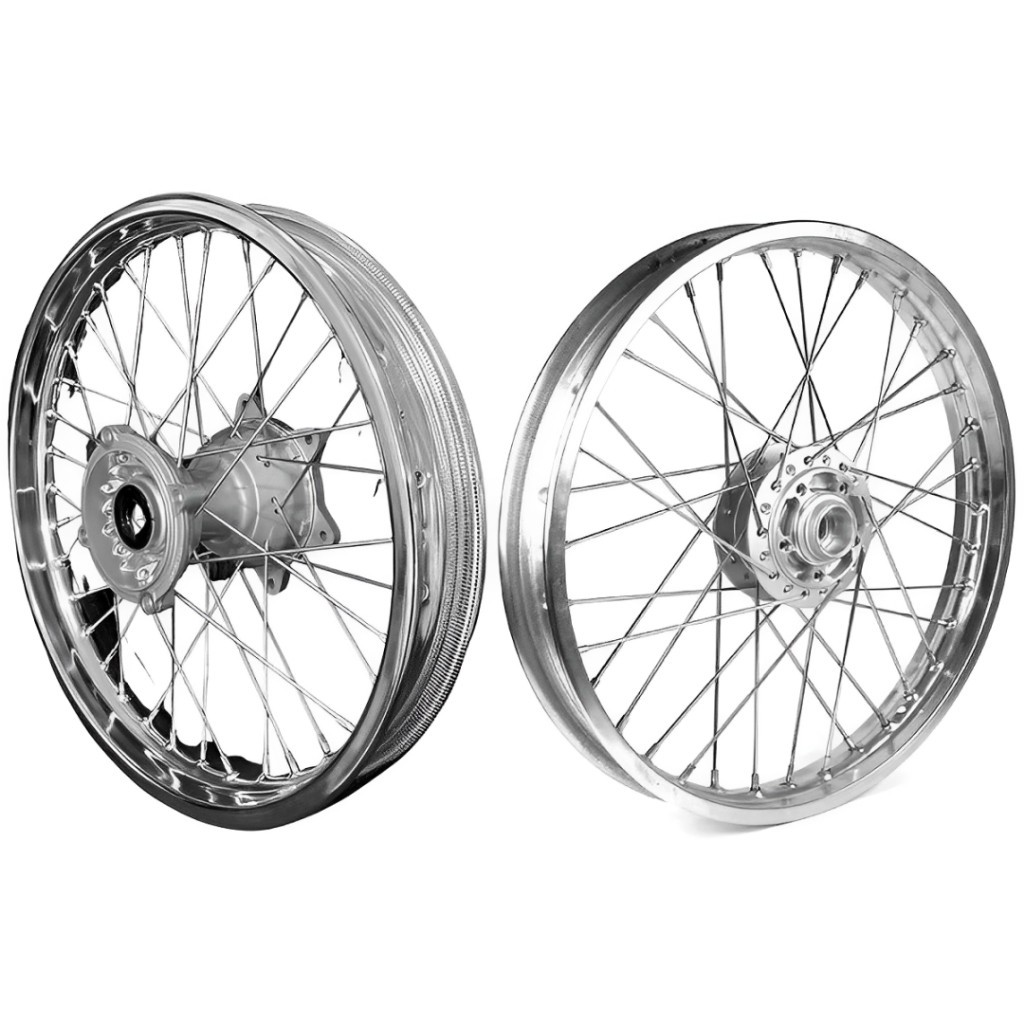 Jogo Roda Raiada 4mm Cromado ou Inox DDL Bros 160 ESDD Freio Disco Traseiro/Dianteiro