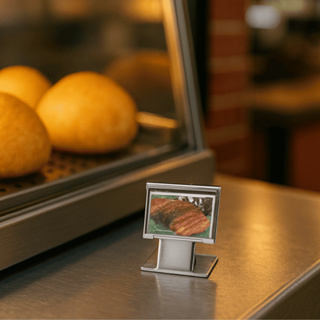 Kit 10 Mini Display Identificador Pedidos Salgados Estufa Lanchonete Inox Para Mesa Buffet Restaurante em Oferta na Shopee