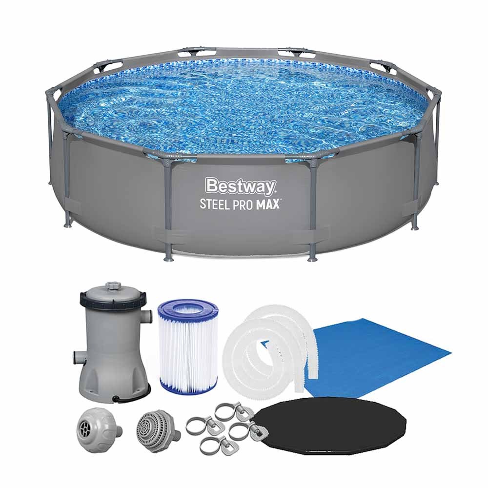 Piscina Estrutural 4678 Litros Premium + Bomba Filtrante + Capa + Lona Bestway em Oferta na Shopee