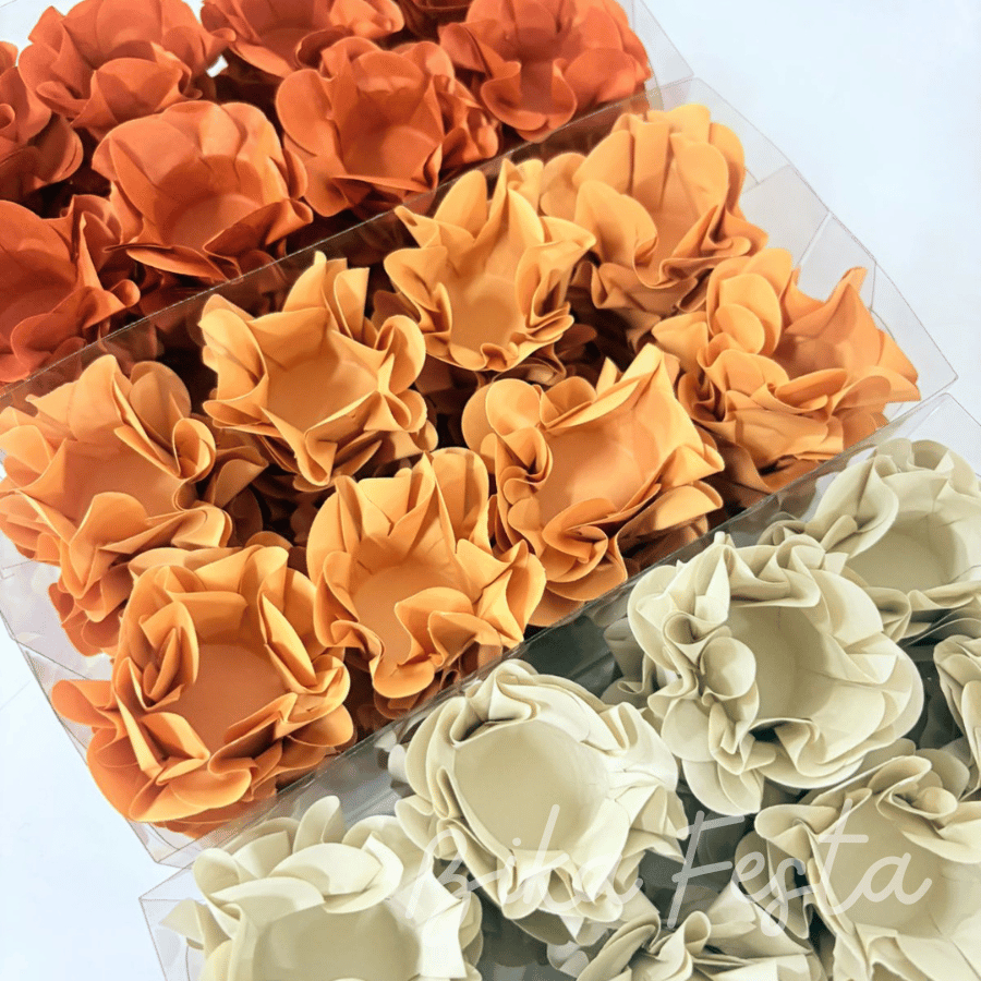 120 Forminhas Para Doces Finos Tons Terrosos Flor Decoração Festa Terracota em Oferta na Shopee