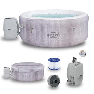 Banheira Ofurô Spa Inflável Cancun 669L + Bomba Filtrante Aquecedora + Capa Bestway em Oferta na Shopee