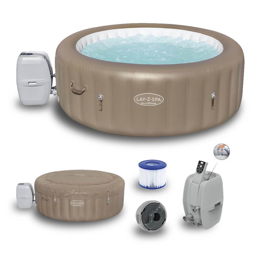 Banheira Ofurô Spa Inflável Palm Springs 916L + Bomba Aquecedora+ Capa Bestway - Mom & Baby