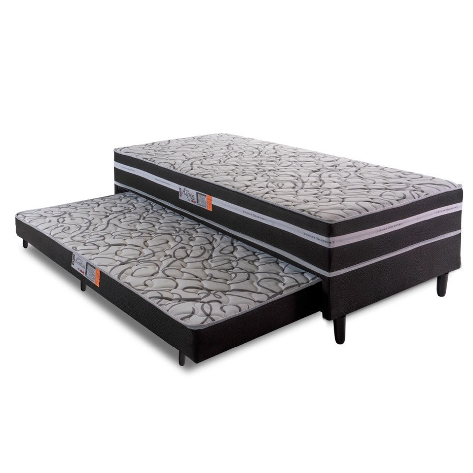 Conjugado Cama Box Hellen Aspen 0,88X188X0,41 com Cama Auxiliar - Home & Living
