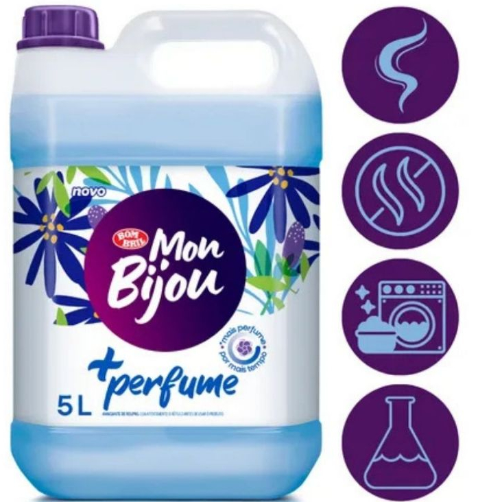 Amaciante Mais Perfume Por Mais Temo 5Litros  Mon Bijou