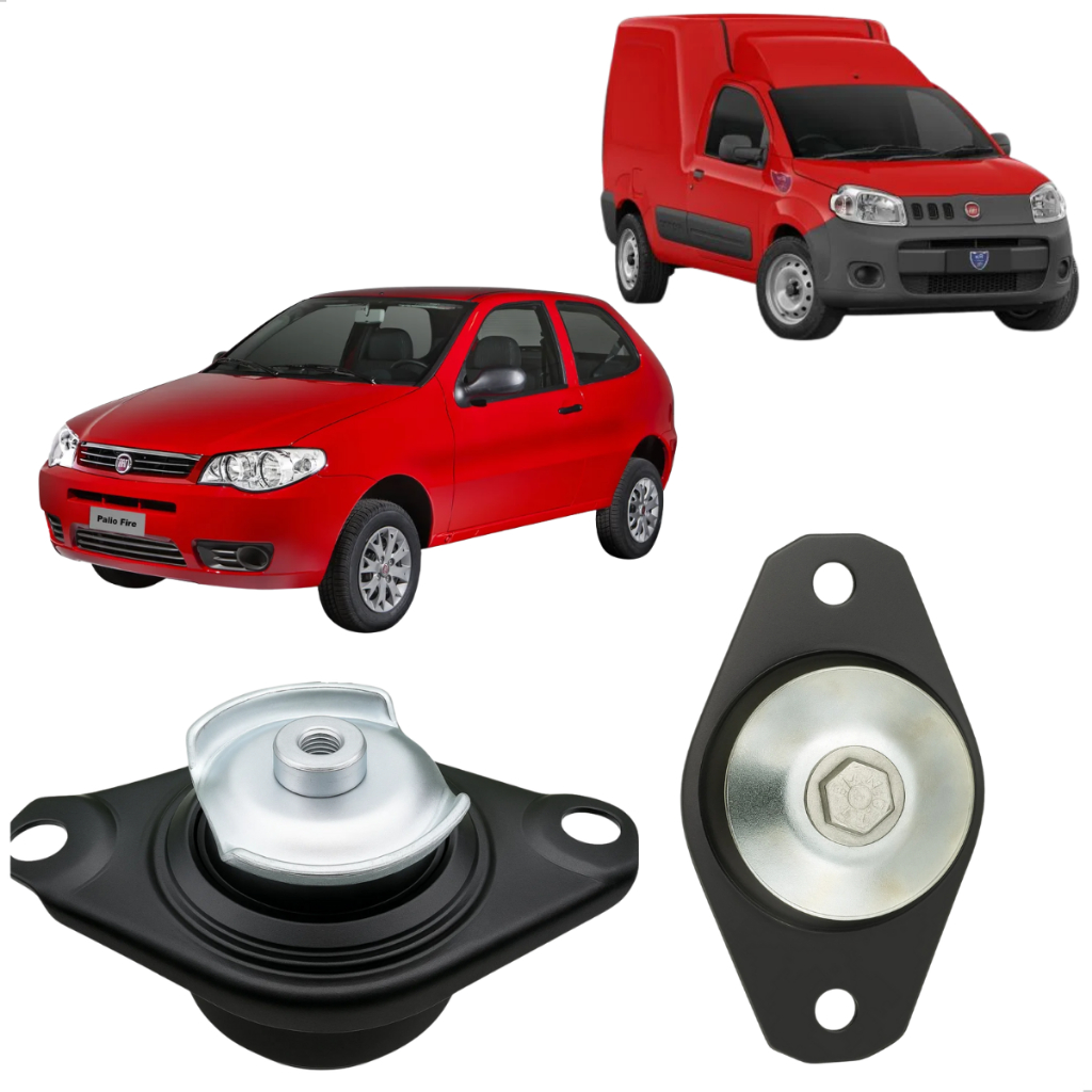 Kit Coxim Motor Calço Direito Fiesta Uno Mille Fiorino Fire