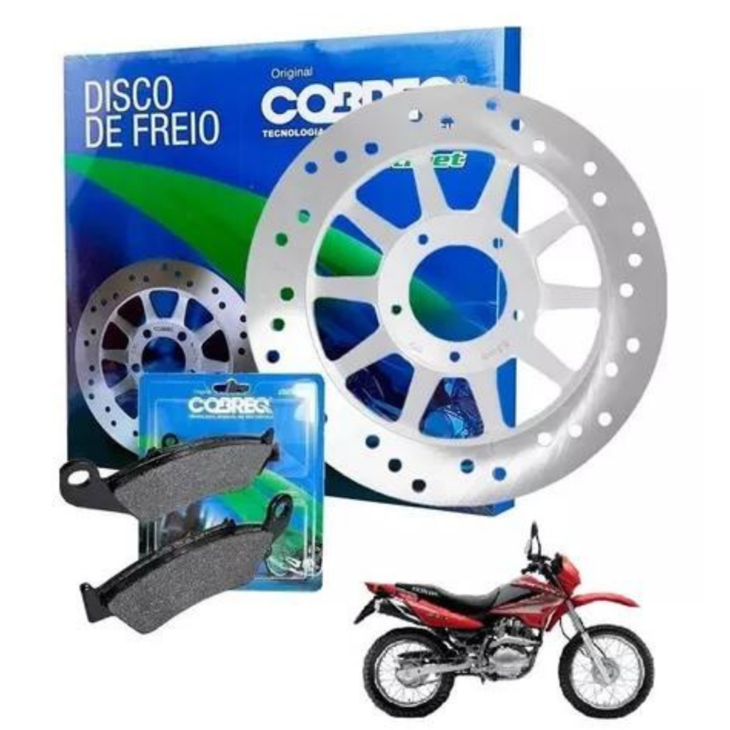 Disco Freio Dianteiro + Pastilha BROS 160 2016 2017 - XRE 190 2016 2017 2018 201