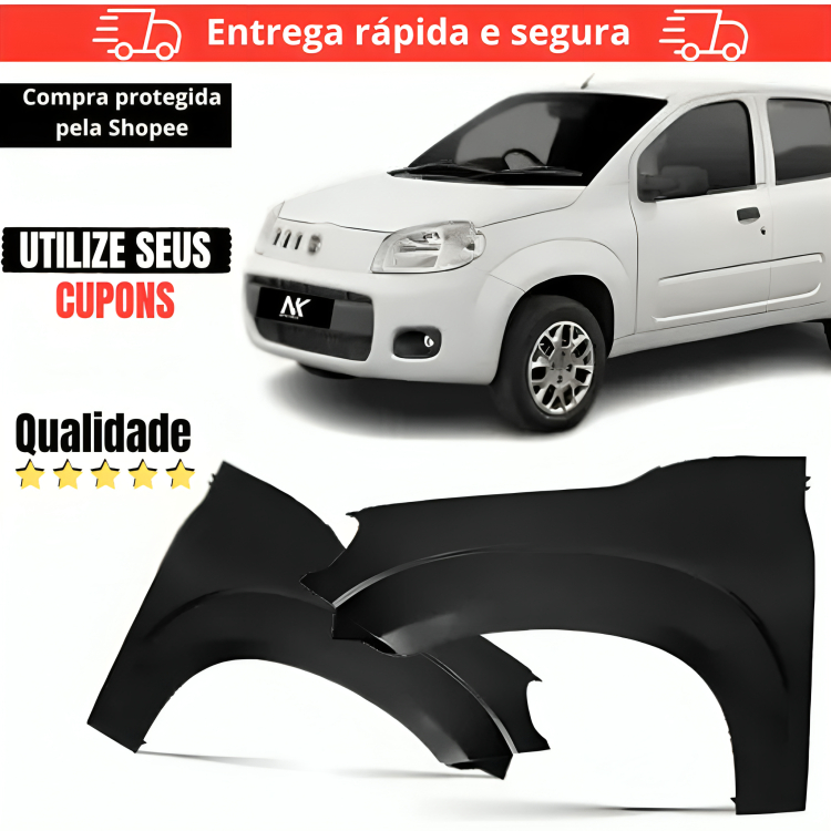 Paralama Dianteiro Uno 2011 2012 2013 2014 Vivace Fiorino 2011 2012 2013 Á 2021 Lameiro