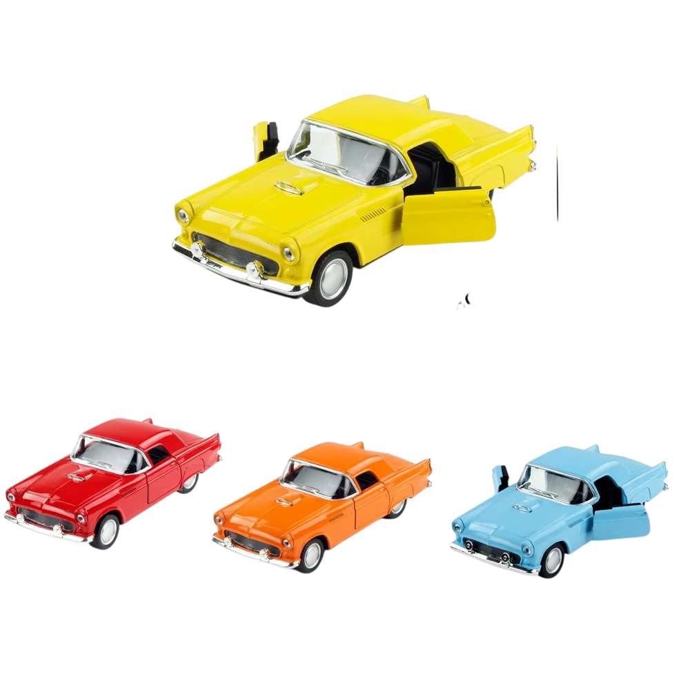 Miniatura carro antigo metal coleção Ford Thunderbird Anos 50 brinquedos.