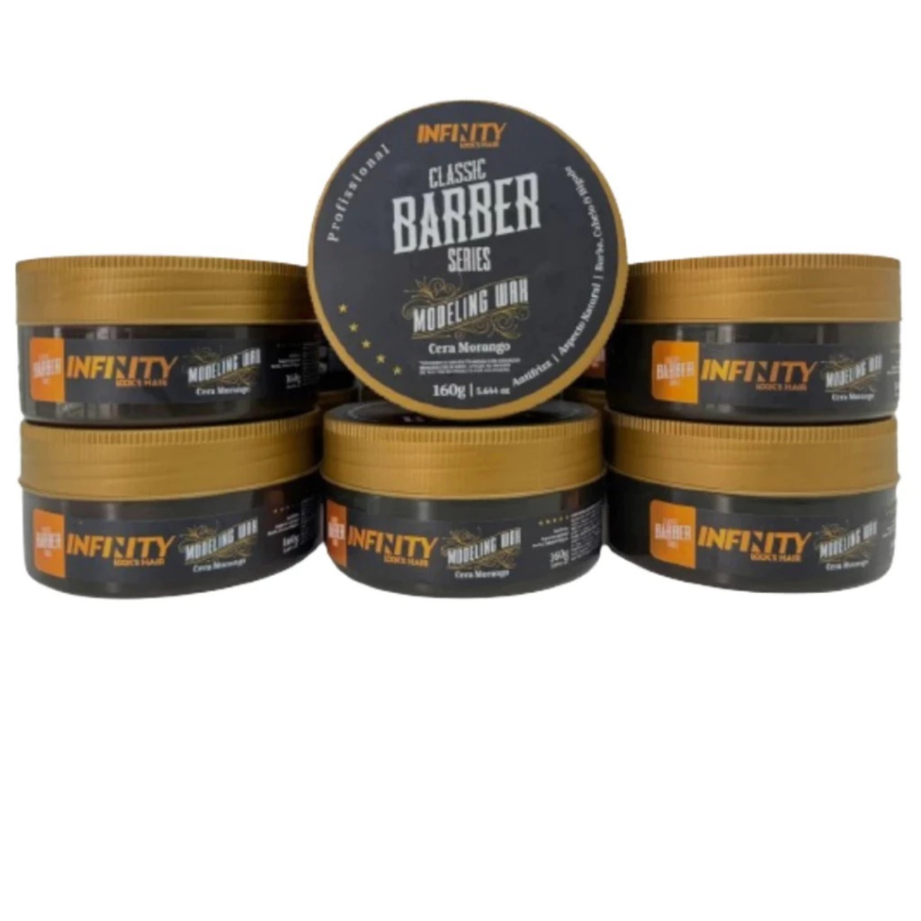 Kit com 6 Ceras Pasta Modeladora Infinity Cera Morango 160g