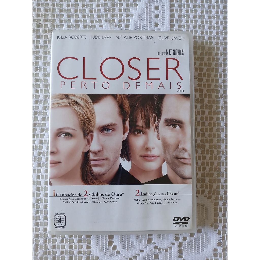 DVD Filme Closer - Drama - (Bem conservado)