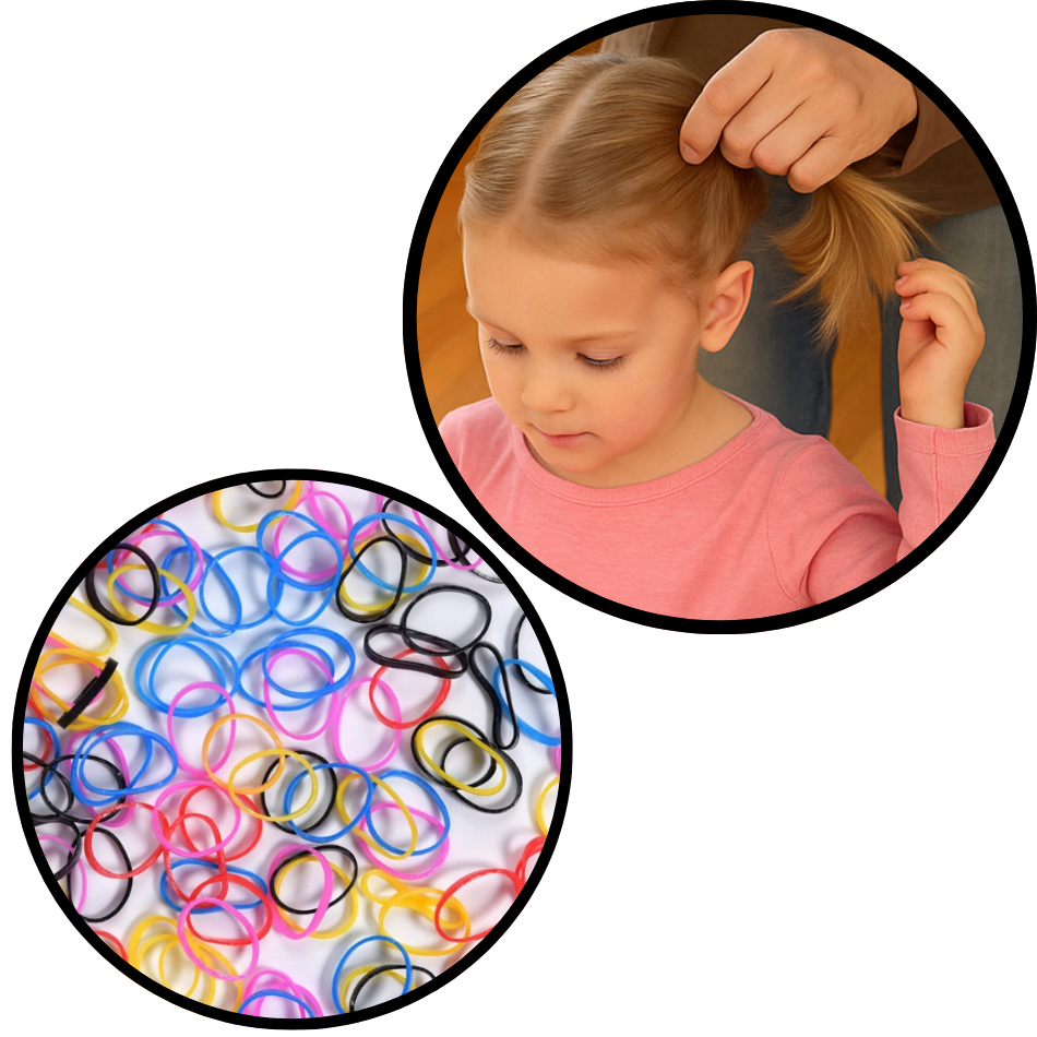 Kit 10/20/30 Elástico Liguinha de Cabelo Colorido  Xuxinha Xuxa Prático fácil Cabelos Armarinhos