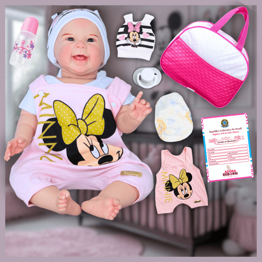 Bebê Reborn Boneca Realista Menina Mayze Com Bolsa Maternidade 100% Silicone Pode Dar Banho Original - Mom & Baby