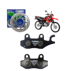 Disco Freio Dianteiro + Pastilha XTZ 250 LANDER SEM ABS 2006 2007 2008 2009 2010 2011 2012 13 Cobreq