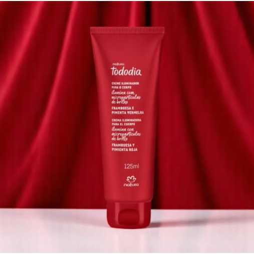 Natura - Creme iluminador para o corpo Todo Dia Framboesa e Pimenta Vermelha 125ml