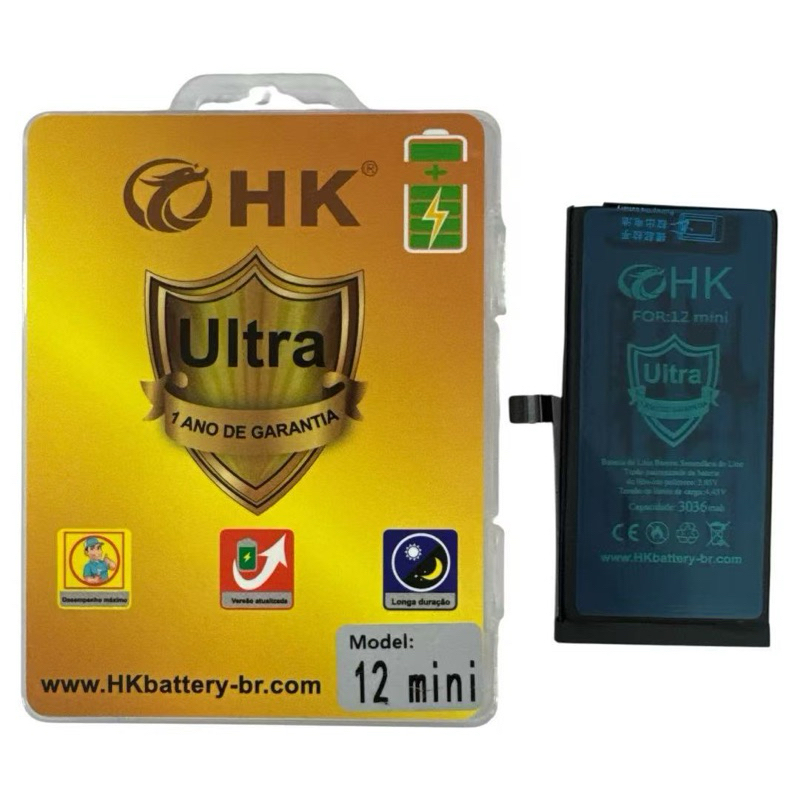 Bateria iP 12 mini Alta Capacidade + Maior Duração!