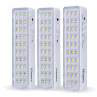 Kit 3 Luminária de Emergência Autônoma LEA 31 Intelbras em Oferta na Shopee