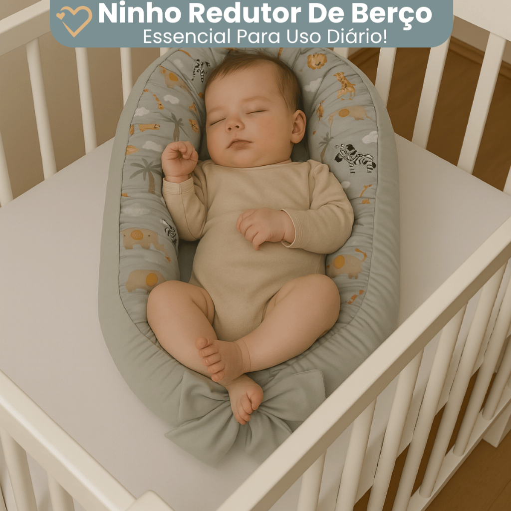 Ninho Redutor de Berço Bebê Menino Menina Recem Nascido Varias Estampas